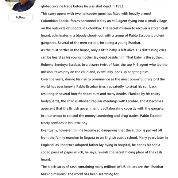 New HardCover True Crime Book Son Of Escobar First Born . - Picture 11 of 12